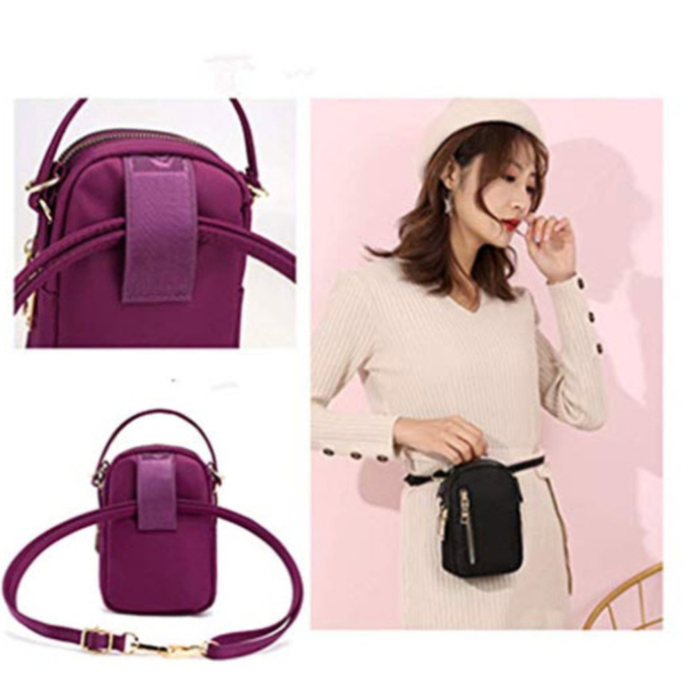 black Crossbody Cell Phone Purses Wallet - Picture 6 of 8